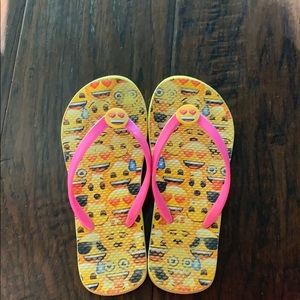 Emoji flip flops
